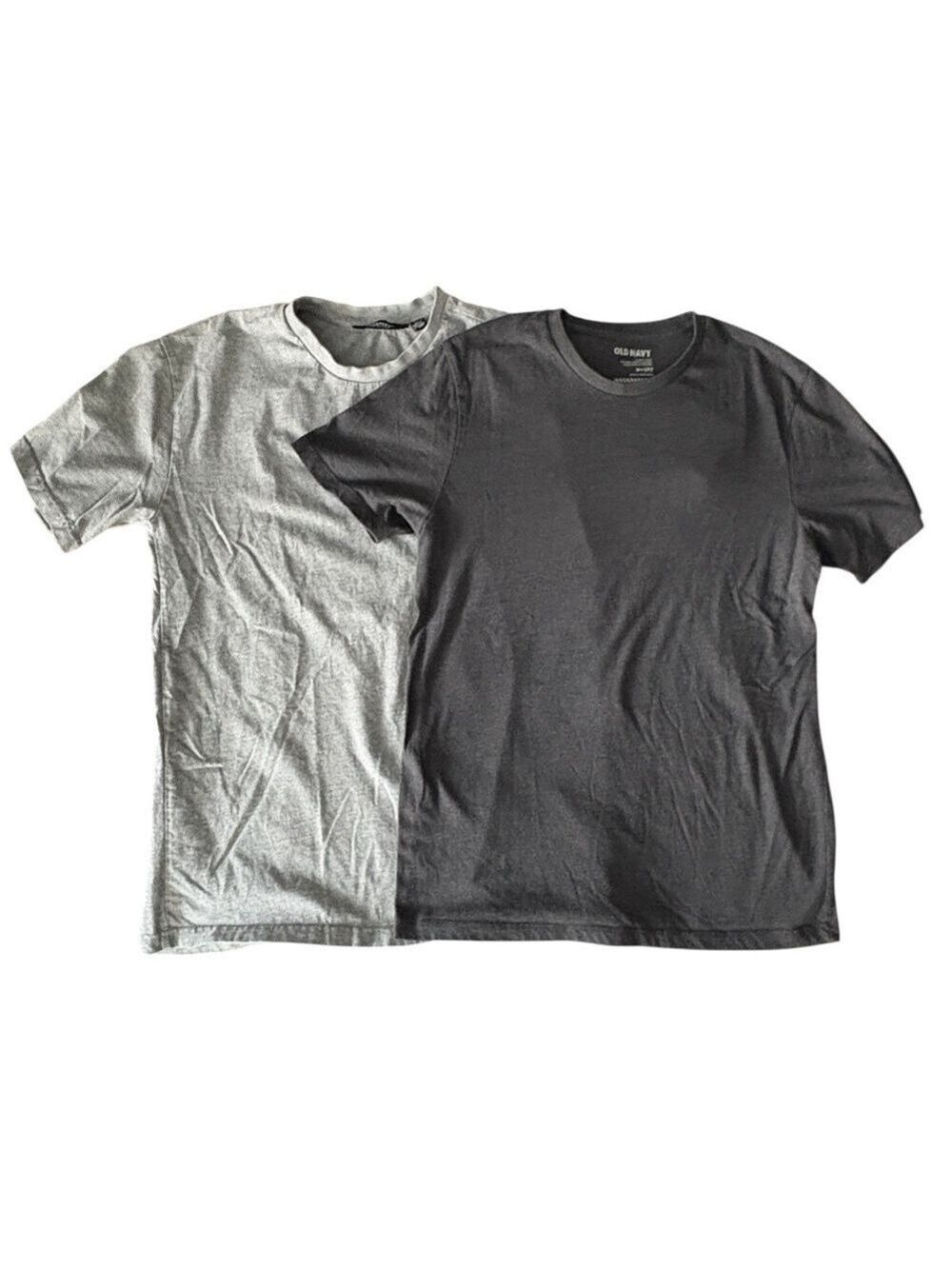 Gray Black Short Sleeve Tees Set of 2